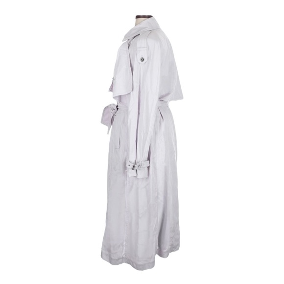 MICHAEL Kors XL Trench Coat Lavendermist Purple Gray Belted Long Lyocell NWT - Picture 4 of 13